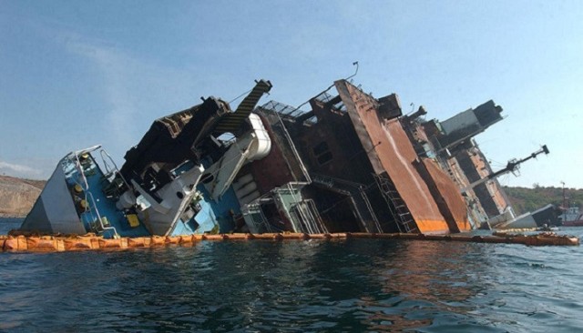 A "Gulf Navigation" ship with cattle sank
