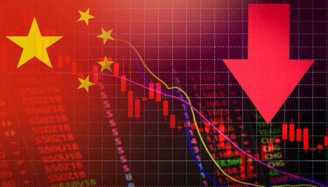 A sharp deterioration in economic activity in China during the month of March