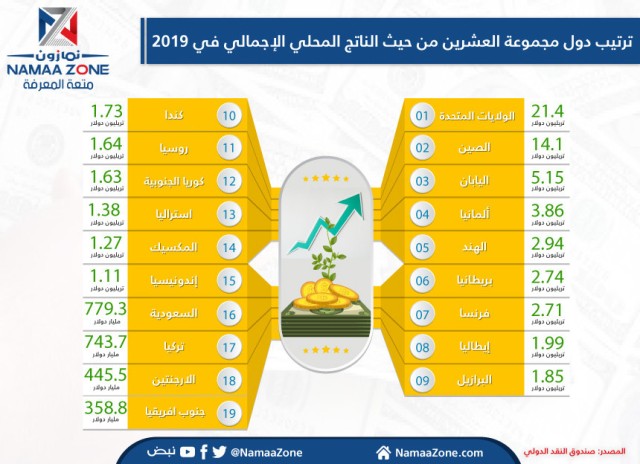 Infographic: Learn about the G20 rankings in terms of GDP