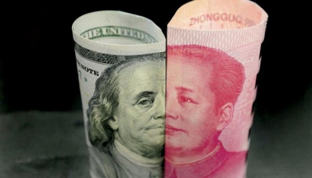 The Bank of China sets the yuan's exchange rate and slows growth in the service sector