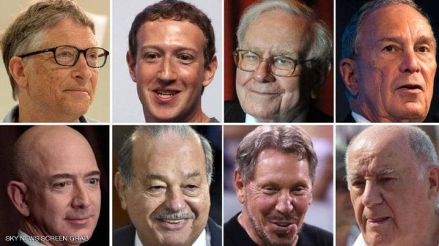 Significant change in the list of the top 10 rich in the world