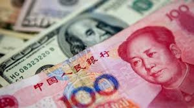 Chinese yuan falls against