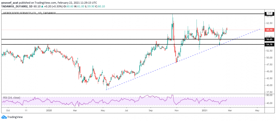 التحليل الفني لسهم هرفي للاغذية